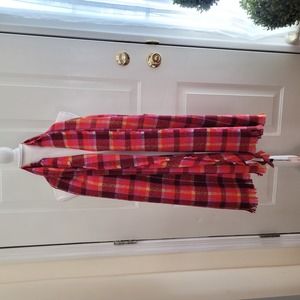 NWT BCBGeneration Plaid Burgundy Scarf Wrap Shawl